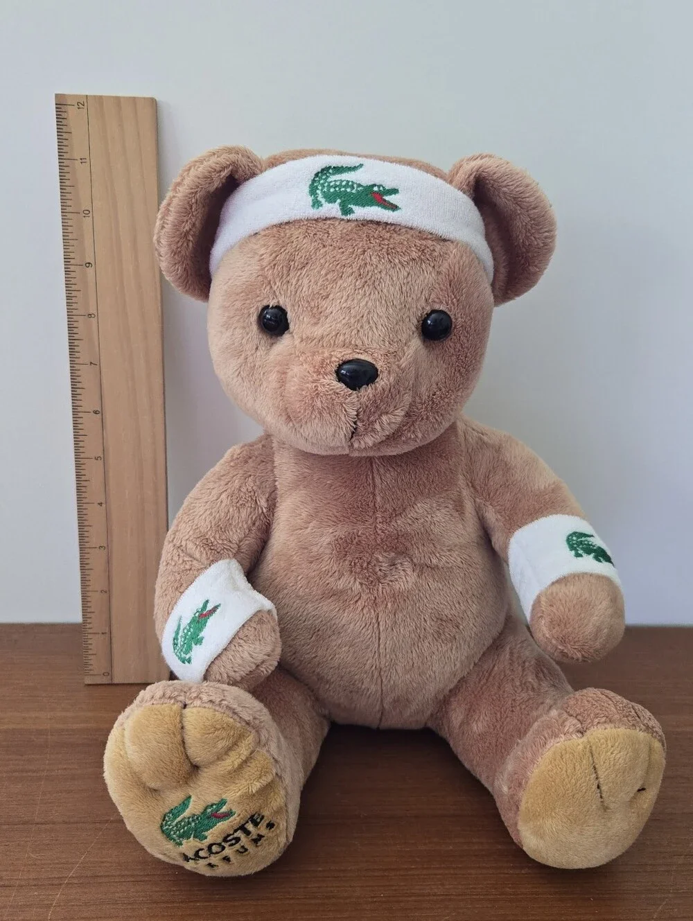 Lacoste Parfums Plush Teddy Bear Alligator Logo Sweat & Arm Bands Stuffed